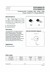 DataSheet STD100N3LF3 pdf